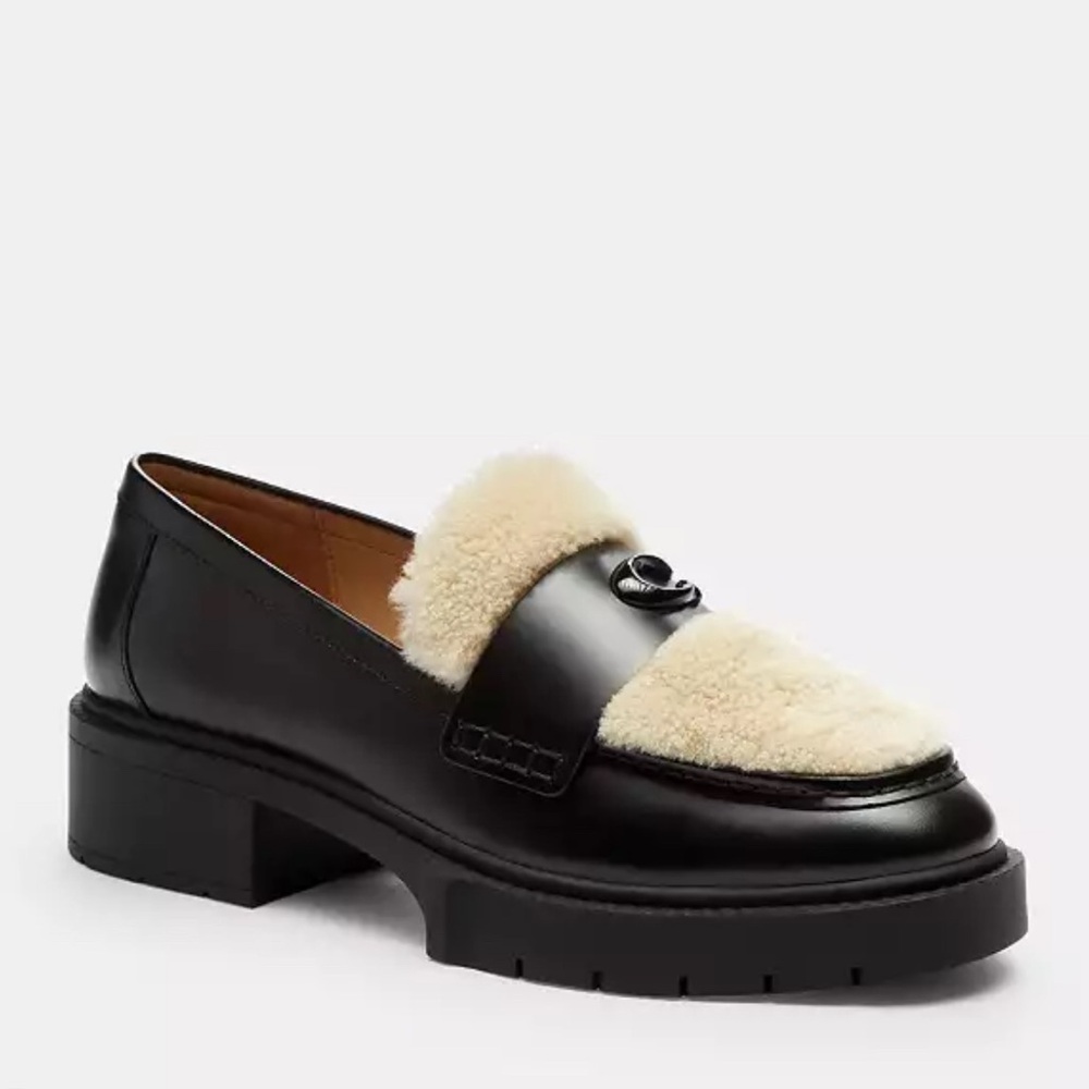 Coach Leah Loafers With Sherpa detail